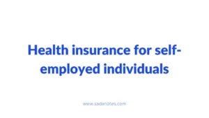 Health insurance for self-employed individuals