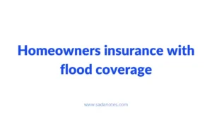 Homeowners insurance with flood coverage